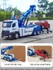 Modellauto aus Druckguss, 1:18, technisches Auto, Legierung, Spielzeug, Modell aus Metall, Druckguss, Rettungs-Wrecker-Fahrzeug mit Sound, Licht, zurückziehbares Automodell für Jungen, Geschenke, 231005