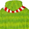 Mężczyzn Pants Men Hoodie Christmas Green Fur Monster Santa Claus Cosplay Printed Autumn Unisex Hooded Pullover Sudadera Hombre 231005