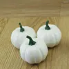 Dekorativa blommor 8st Simulation Pumpkin Diy Fake Fruits Ornament Plant Home Decoration Halloween Fall Harvest Party White Food Props