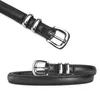 Belts Casual Adjustable PU Leather Ladies Dress Skinny Thin Women Waist Strap Sliver Color Buckle Female