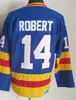 Man Vintage Hockey 14 Rene Robert Jerseys Retro Classic 9 Lanny McDonald 27 John Wensink 5 Rob Ramage 52 Adam Foote 19 Joe Sakic CCM Blue White Switching Team Emery