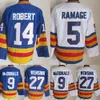 Man Vintage Hockey 14 Rene Robert Jerseys Retro Classic 9 Lanny McDonald 27 John Wensink 5 Rob Ramage 52 Adam Foote 19 Joe Sakic CCM Blue White Switching Team Emery