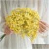 Ghirlande di fiori decorativi Decorazioni natalizie Gypsophila artificiale Decorazione domestica in plastica Fai da te Alito per bambini Falso Fiore Sile Goccia Consegna Dhnzw