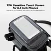 Sacs de sacoche Sac de guidon isolé pour vélo Support de téléphone VTT avec sangle pour écran tactile Pack avant Sac de volant Capacité 5L Panier de vélo 231005