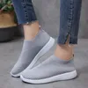 Hausschuhe VIP Gestrickte Turnschuhe für Frauen Herbst Slip auf Atmungsaktive Mesh Casual Schuhe Frau Flache Heels Plus Size Loafers Zapatos Mujer 231006