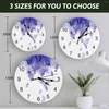 Wanduhren Farbverlauf Blume Lila Uhr Stille Digital Für Zuhause Schlafzimmer Küche Dekoration Hängende Uhr