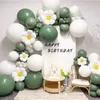 Altre forniture per feste per eventi 116 pezzi Palloncini bianchi con avocado Tema margherita per la decorazione di sfondo per feste di compleanno di nozze 231005