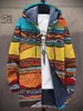 Men's Wool Blends 3D printed winter hooded unisex retro geometric gradient art pattern plush thickened longsleeved casual warm jacket DY10 231005