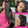 Perucas sintéticas Princesa Cabelo 13x6 13x4 HD Lace Frontal Wig Preplucked Glueless Humano pronto para usar em linha reta para mulheres 231006