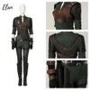 Costume cosplay Green Gamora Galaxy 3 Supereroe Gamora Cosplay Battle Suit e accessori Donna Halloween Jumpsuit Masqueradecosplay