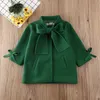 Abrigo 212Y Ropa para niños Chaqueta de lana para niñas Abrigos largos para niños Bowknot Moda Trench Abrigo Primavera Otoño Invierno Bebé Infantil Outwear 231008