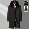 Trench da uomo 2023 Arrivo Inverno Giacche calde Moda stile lungo Cappotto casual Giacca da uomo da uomo Taglia M-4XL