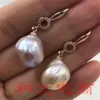 Ear Cuff enorm barock lila South Sea Pearl Earrings 18k Gold Natural Earbob Twopin Danger 231005