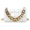 2022 square mini thick chain plaid handbag texture one shoulder trend messenger women's bag