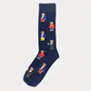 Polo Bear & Crest Dress Socks Men Women Fashion Cotton sock Harajuku Cute Patterend Ankle Sock Hipster Skatebord Ankle Funny Socks289v