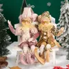 クリスマスの装飾クリスマス装飾エルフボーイドールドールおもちゃおもちゃクリスマスペンダント装飾家の装飾エルフハンギングデコレーションハッピーイヤーギフト231005