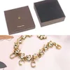 Chain Bracelets Bangle Embossed Stamp Luxury Designer classical Letter 18K Gold Plated Copper Women Wedding Lovers Gift Bangles Ac3005