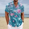 Heren casual shirts kokospalm shirt voor heren 2024 korte mouwen mode Hawaiiaanse man feest zomerkleding top tee