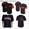 Nowe noszenia niestandardowe NCAA Virginia Cavaliers Baseball Jersey Męs Women Młodzież Czarna biała złota nazwa i mieszanka NMBER