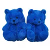 Femmes hiver chaud en peluche dessin animé ours en peluche pantoufles en gros filles belle maison coton chaussures fourrure fausse fourrure diapositives Y0104 Drop Delive