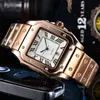 Haute qualité homme carré montre vintage en acier inoxydable automatique mécanique étanche montres de mode réservoir montres designer fête cadeaux de mariage montre