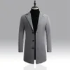 Heren Trenchcoats Koreaanse stijl Herenjas Revers Knop en Casual Overjas Jassen Warme Lange Uitloper Lente Windjack 231005