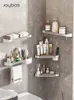 Bathroom Shelves Bathroom Shower Shelf No Drill Wall-mounted Corner Shelf Organizer Luxury Plastic Bathroom Shower Holder Bathroom Organizer 230926