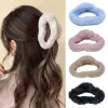 Faux Fur Hair Claw Cloud-Shaped Fluffy Hair Clip Solid Color Plush Ponytail Clip Hairpin Autumn Winter Headwear Hair Accessories