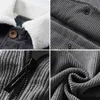 Herrenjacken Winter Fleece Jacke Männer 2023 Neue Warme Dicke Cord Pelz Kragen Mantel Männliche Jacke Lässige Mode Outdoor Winddichte Outwear Männer J231006