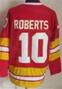 Man vintage hockey 10 Gary Roberts Jersey 68 Jaromir Jagr 14 Theoren Fleury 25 Joe Nieuwendyk 30 Mike Vernon 39 Doug Gilmour 12 Jarome Iginla 2 Al Macinnis Retro CCMM