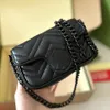 Designer-Tasche, Geldbörse, Damenhandtasche, Umhängetasche, einzelne Umhängetasche, klassisches schwarzes Leder, geteilter Umschlag, Aufbewahrungsgröße: Groß, Mittel und Klein