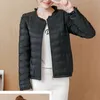 Trenchs pour femmes légers fermeture éclair courte coton automne hiver solide manches longues patchwork à volants veste coupe-vent décontractée