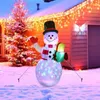Party Decoration 1 5m Uppblåsbar snögubbe Glödande god jul utomhus LED Light Up Giant år 20222398