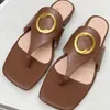 Nouvelle mode femmes pantoufles plat femme chaussures de plage décontractées marque de luxe en métal G lettre chaussures décontractées tongs dames vêtements extérieurs sandales concepteur filles tongs