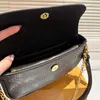 Designer klasyczny portfel na łańcuchu Ivy Crossbody Bag francuskie luksusowe kobiety nit stary kwiat bagietki torby na ramię Wyskoch moda oryginalna skórzana torebka torebka