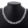 Kettingen 20 22 inch 12 mm kinketting voor mannen zilver 925 kettingen choker man mode mannelijke sieraden brede kraag koppel Colar281F