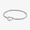 Bedel 925 Sterling Zilver Moments Hart Sluiting Snake Chain Armband Fit Authentieke Europese Dangle Charm Voor Dames Mode Wedding183s