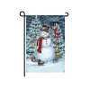 Bandiera natalizia e benedizione Serie di cartoline Bandiere da giardino doppia stampa Immagine appesa di Babbo Natale senza bandiera