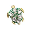 Designer Luxury Brooch Fashionable and Personalized Crystal Rhinestone Turtle Brooch Alloy Inlaid Diamond Animal Brooch Pin Suit Accessories