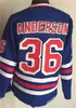 Homem Vintage Hóquei 10 Ron Duguay Jerseys CCM 2 Mike Gartner 23 Jeff Beukeboom 36 Glenn Anderson 35 Mike Richter 18 Walt Tkaczuk Retro Clássico 75º Aniversário 91-92