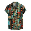 Chemises décontractées pour hommes Social Hawaiian Ethnique À Manches Courtes Chemise Florale D'été Surdimensionnée Lâche Et Respirant Designer Dazn Reserva Vêtements