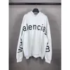 Balansiagalies BB Designer Paris Rätt version 2024 Ny B -hemswebbplats Balencigaas Big Embrodery Letter Casual Loose Hooded tröja för män TOT1