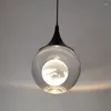 Wandleuchte, modernes LED-Licht, klare Kristallkugel mit 3D-Mond zum Aufhängen, für Schlafzimmer, Wohnzimmer, Badezimmer, Heimdekoration