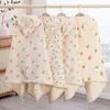 Handelsrockar Fourlayers of Cotton Gaze Baby Bath Handduk Chilren's Bathrobe Hooded Hooded Handduk med Ear Baby Health Care klänning Handduk Swimming Filt 231006