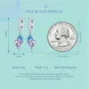 Hoop Huggie WOSTU 925 Sterling Silver Dreamy Blue Conch Drop Danlge Earrings Sea Shell Fire Opal Ear Buckles Clip Ocean Series Gift 231005