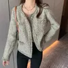 Kvinnors jackor Runway Fall Winter Women's Clothes All-Match Small Fragrance Coat Luxury Tweed Woolen Chic Tassel Jacket Top Casaco Outwear 231006