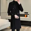 Misto lana da uomo Autunno e inverno 2023 Moda di fascia alta Tendenza bella Cappotto di lana double face fatto a mano da uomo Lungo sopra il ginocchio Cappotto di lana 231005