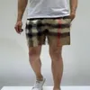 Designer masculino shorts e calções de banho femininos xadrez shorts esportivos secagem rápida luxo qualidade seda algodão checked284s