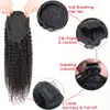 Lace Wigs Aliballad Kinky Curly Drawstring tail Remy Human Hair Brazilian Cury Afro Clip In 100g150g For Women 231006