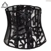 TOPMELON Underbust Corset Wachten Trainer Steampunk Bustier Gothic Corselet Sexy Corset Vrouwen Mode Bloemen Transparent268i